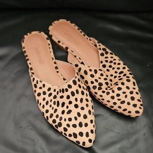 Madewell Sand Dune Spotted Multi Remi Slip On Mules Womens Size 7.5US